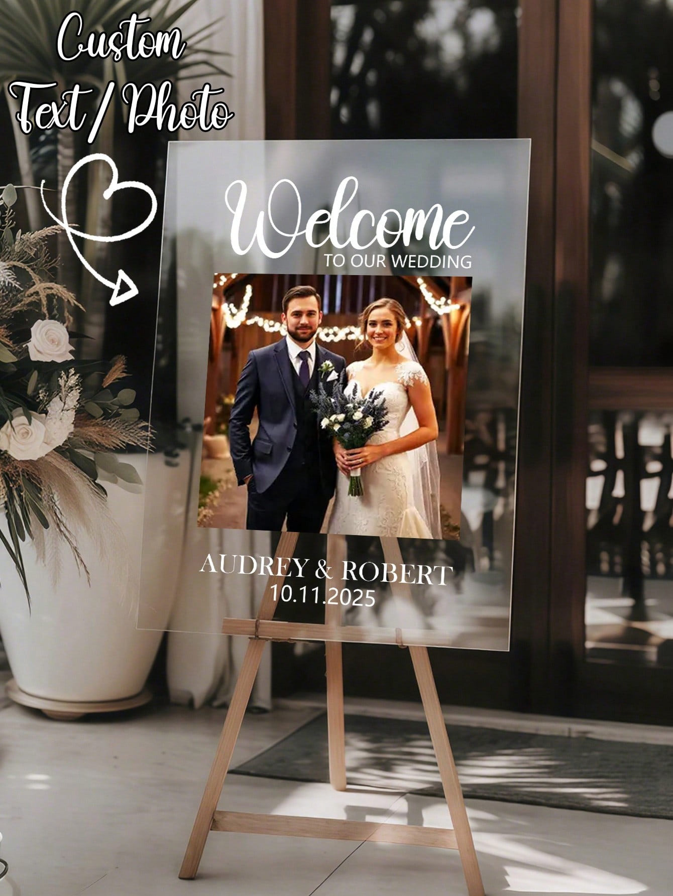 Custom Acrylic Wedding Welcome Sign